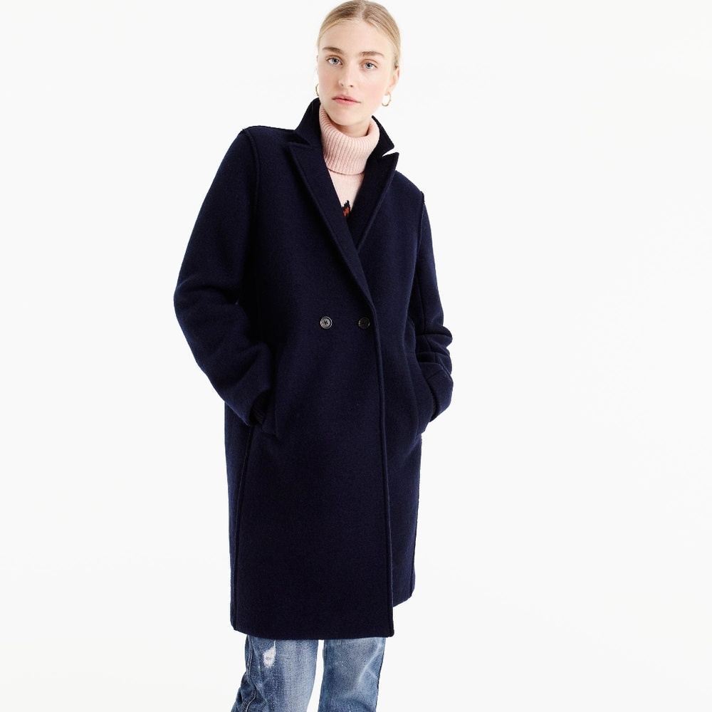 J. Crew Daphne topcoat in boiled wool